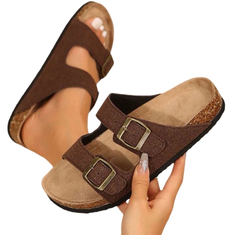 Women's Adjustable Buckle Slip On Sandals